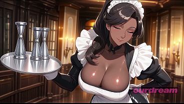 POV: Busty Ebony Maid Nia’s Lives To Serve (ai-generated)